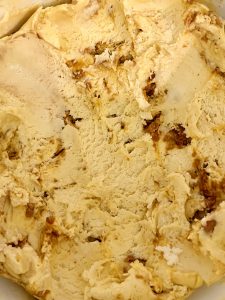 up close image of our pumpkin pie ice cream